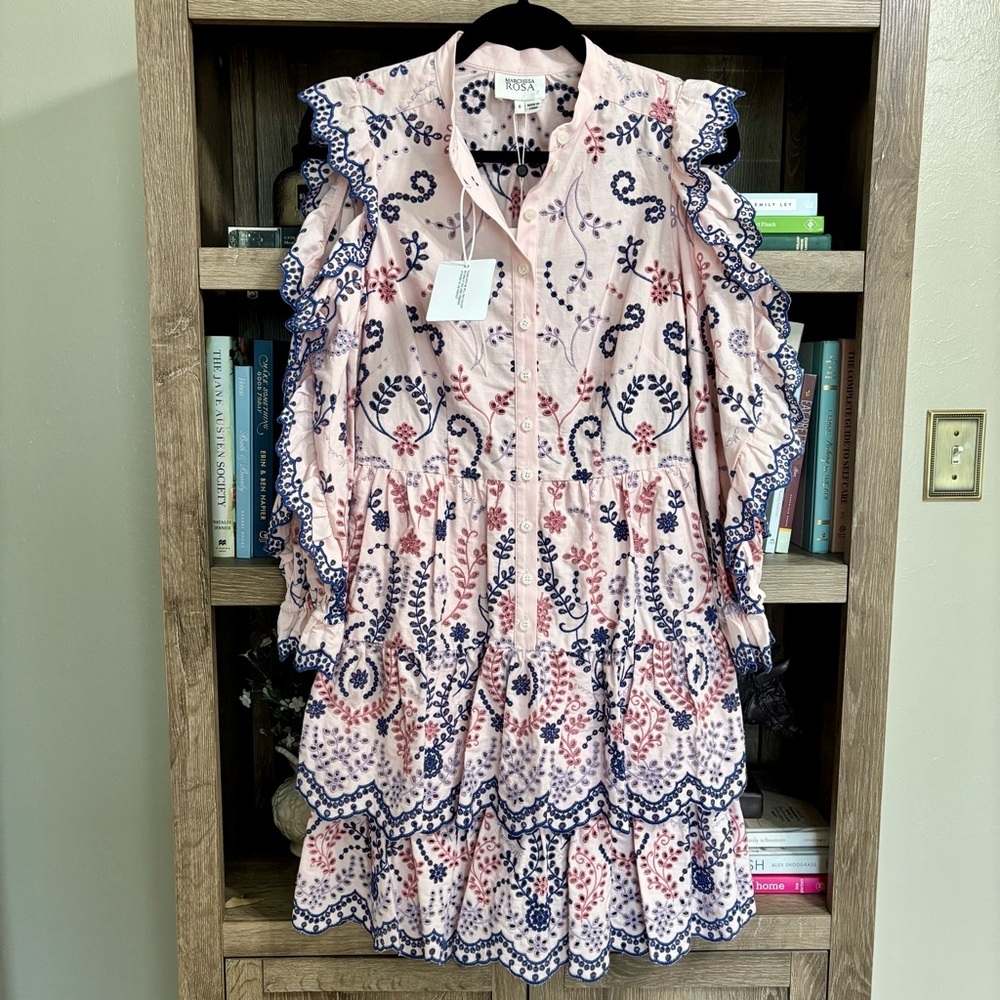 {Marchesa} Rosa Agave Broderie Anglaise Dress, Size 0, NWT